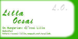 lilla ocsai business card